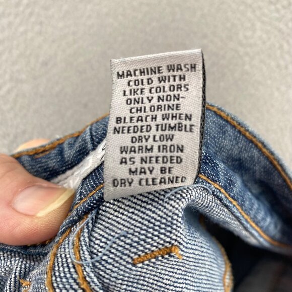 Chicos Jeans Womens 2 US 12 Blue Platinum Straight Leg Distressed Denim Stretch - Picture 6 of 11